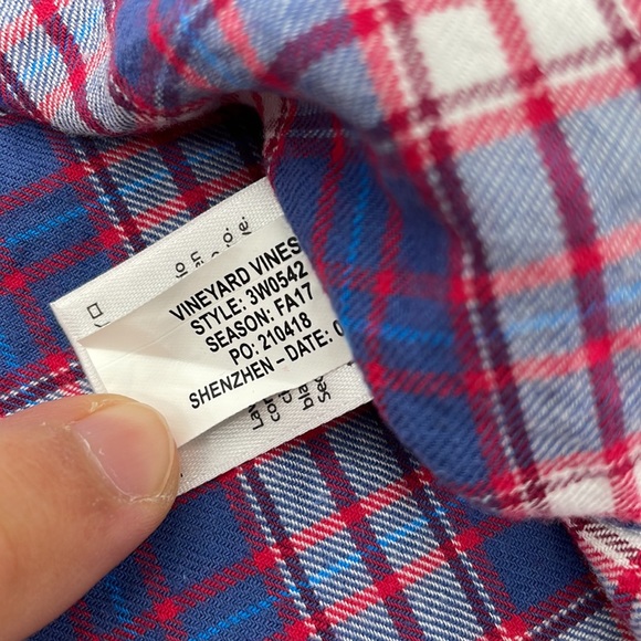 Kids Vineyard Vines Button up Flannel Whale Shirt - Size 2T - good condition - Picture 5 of 6
